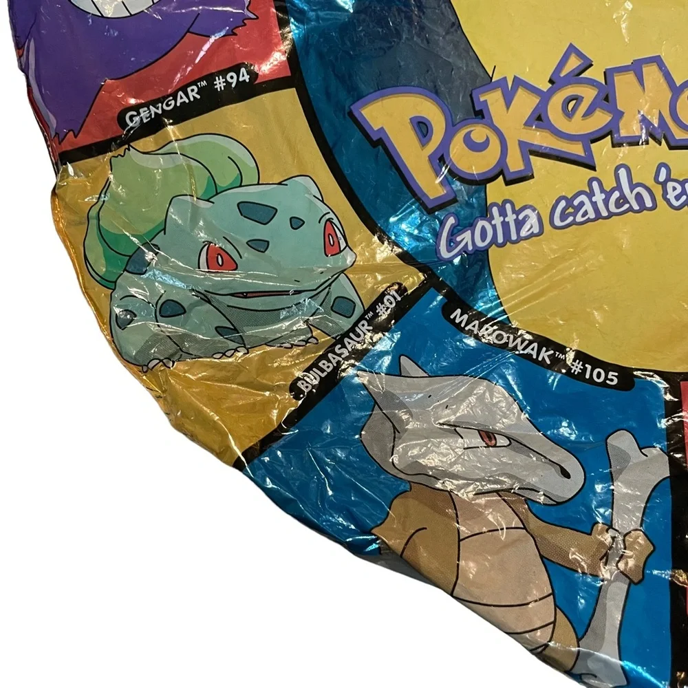 Vintage Pokémon Birthday Balloon Mylar Foil Deadstock Never Used Brand New 1999